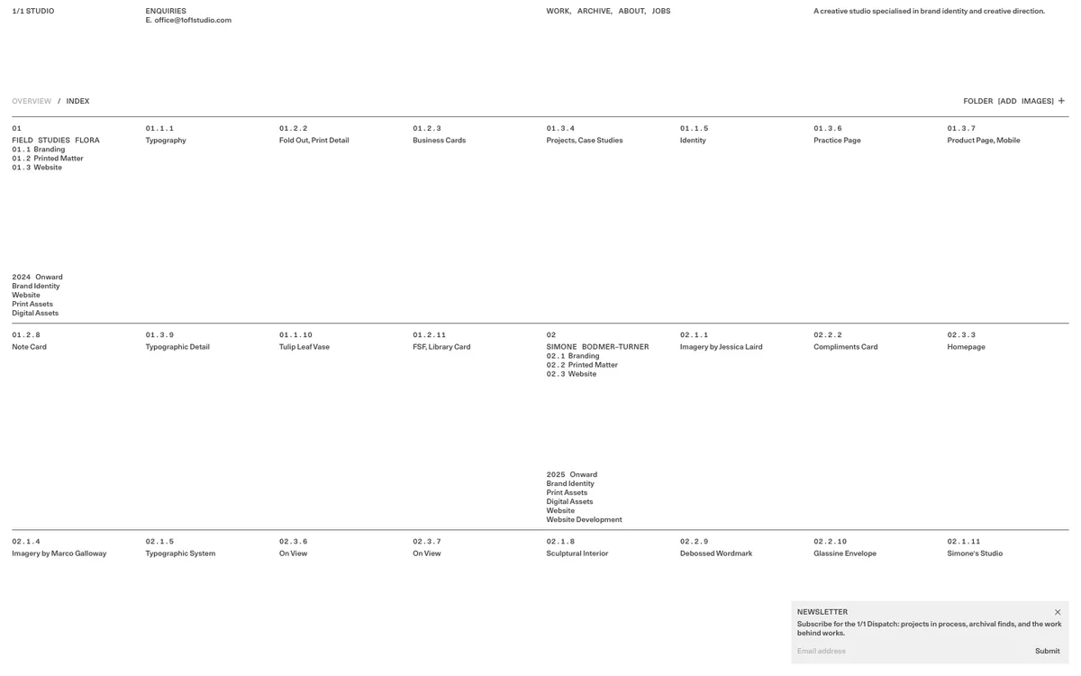 1/1 Studio website
