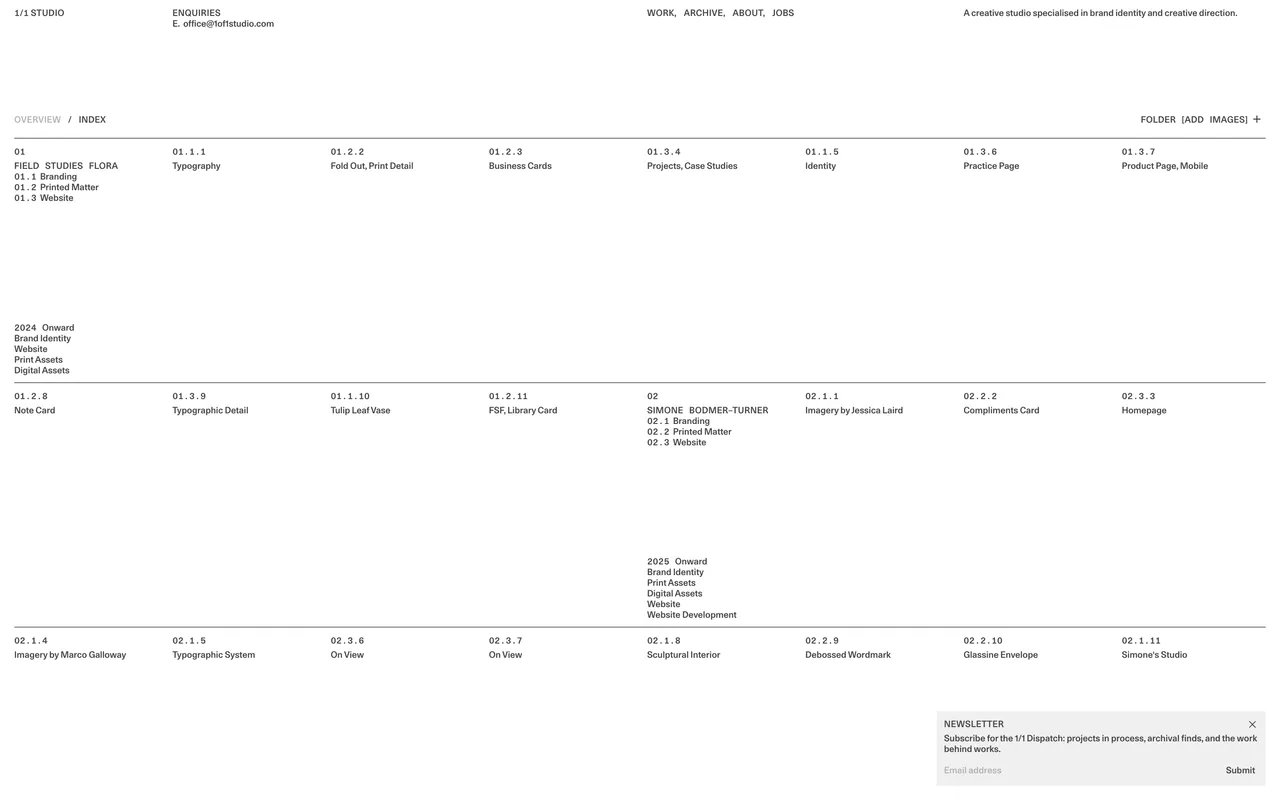 1/1 Studio website