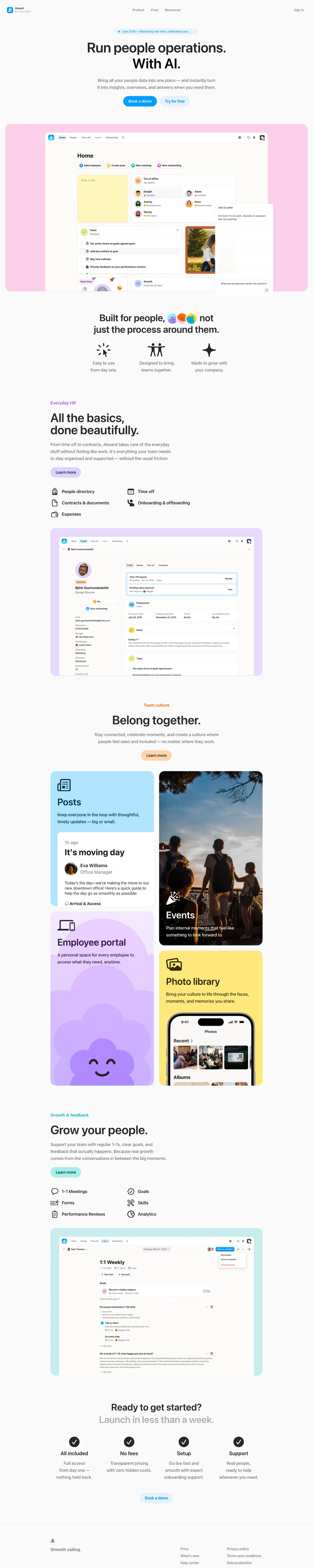 Full-page screenshot of Aboard (aboardhr.com)