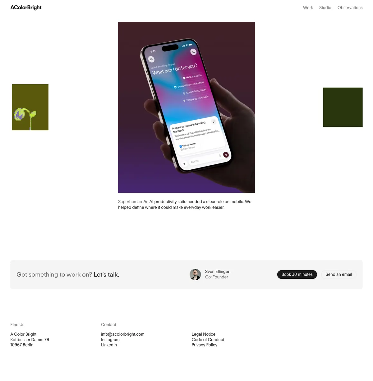 Full-page screenshot of Acolorbright (acolorbright.com)