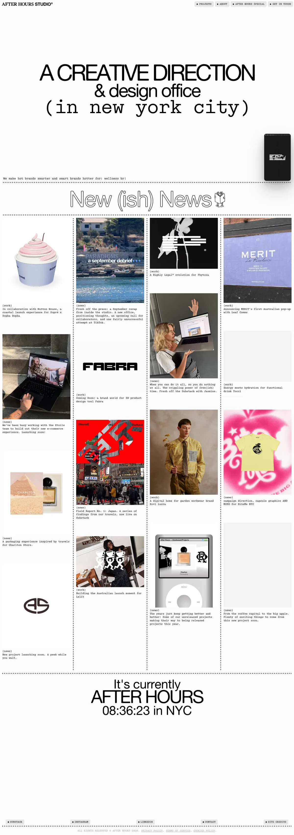 Full-page screenshot of After Hours (afterhoursstudio.com.au)