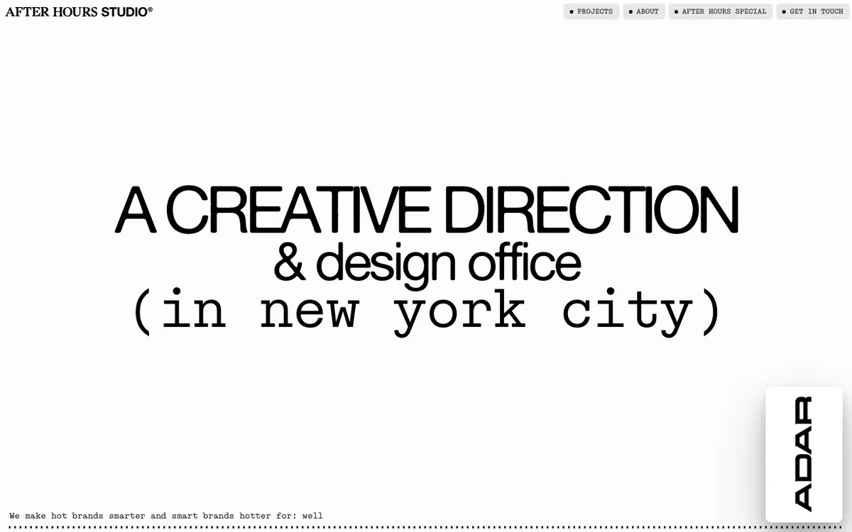 After Hours website