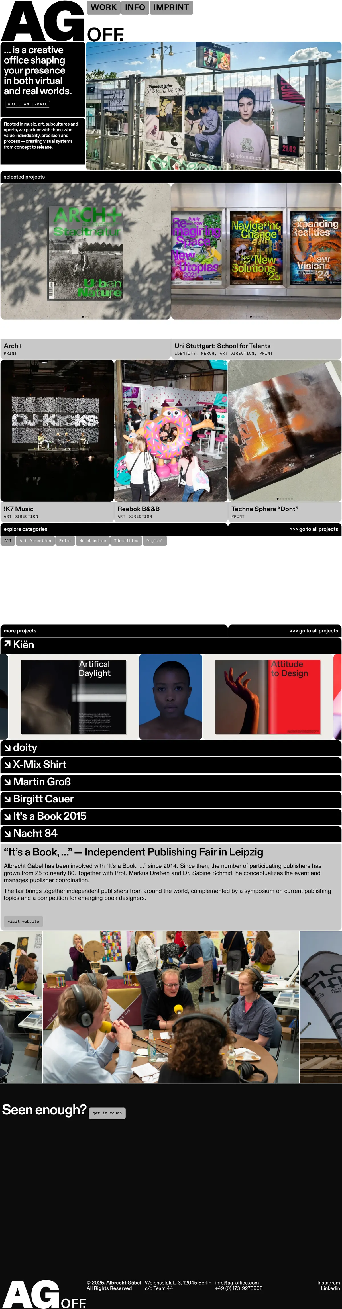 Full-page screenshot of AG-Office (ag-office.com)