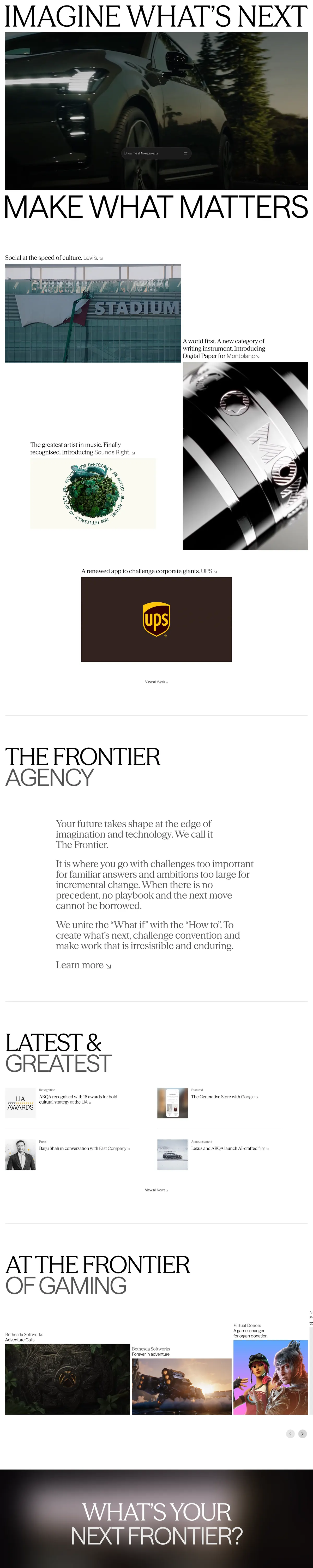 Full-page screenshot of AKQA (akqa.com)