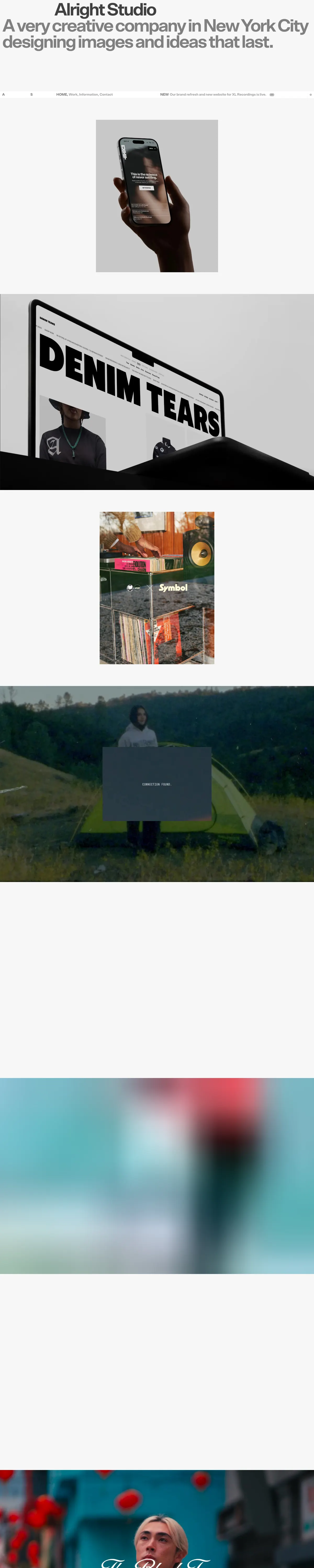Full-page screenshot of Alright Studio (alright.studio)