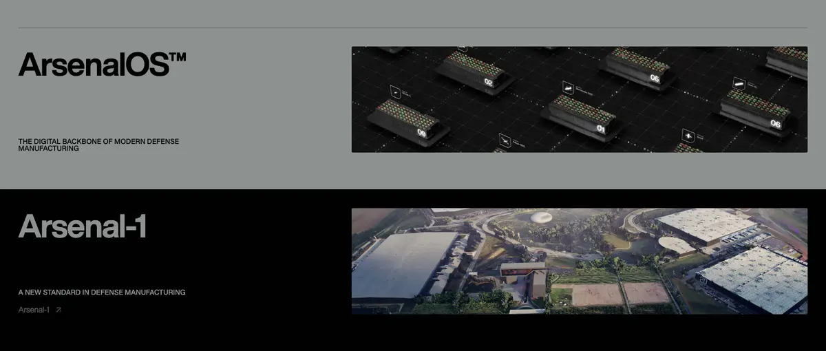 Content section of Anduril Industries