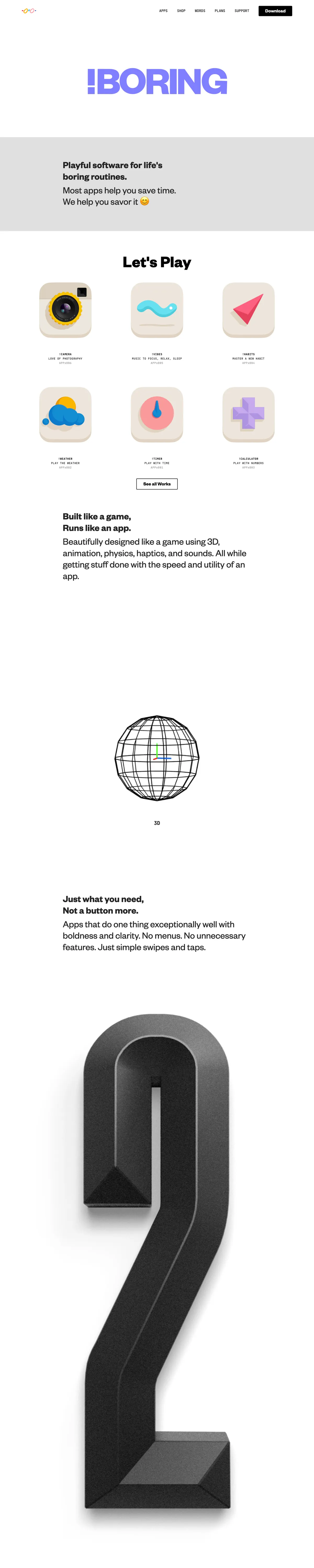 Full-page screenshot of (Not Boring) Software Inc. (andy.works)