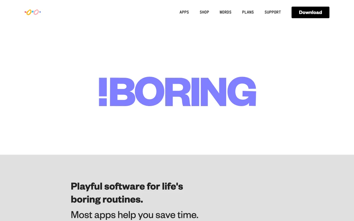 (Not Boring) Software Inc. website