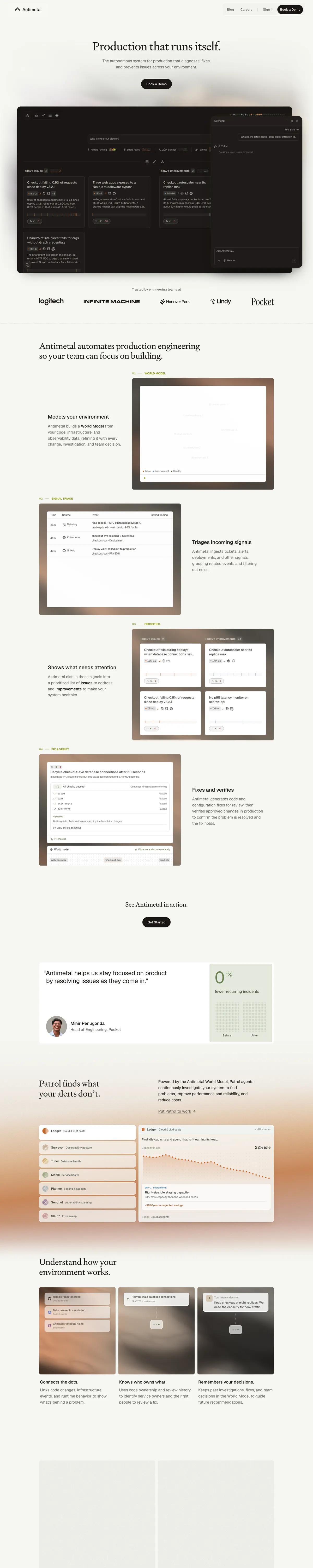 Full-page screenshot of Antimetal (antimetal.com)