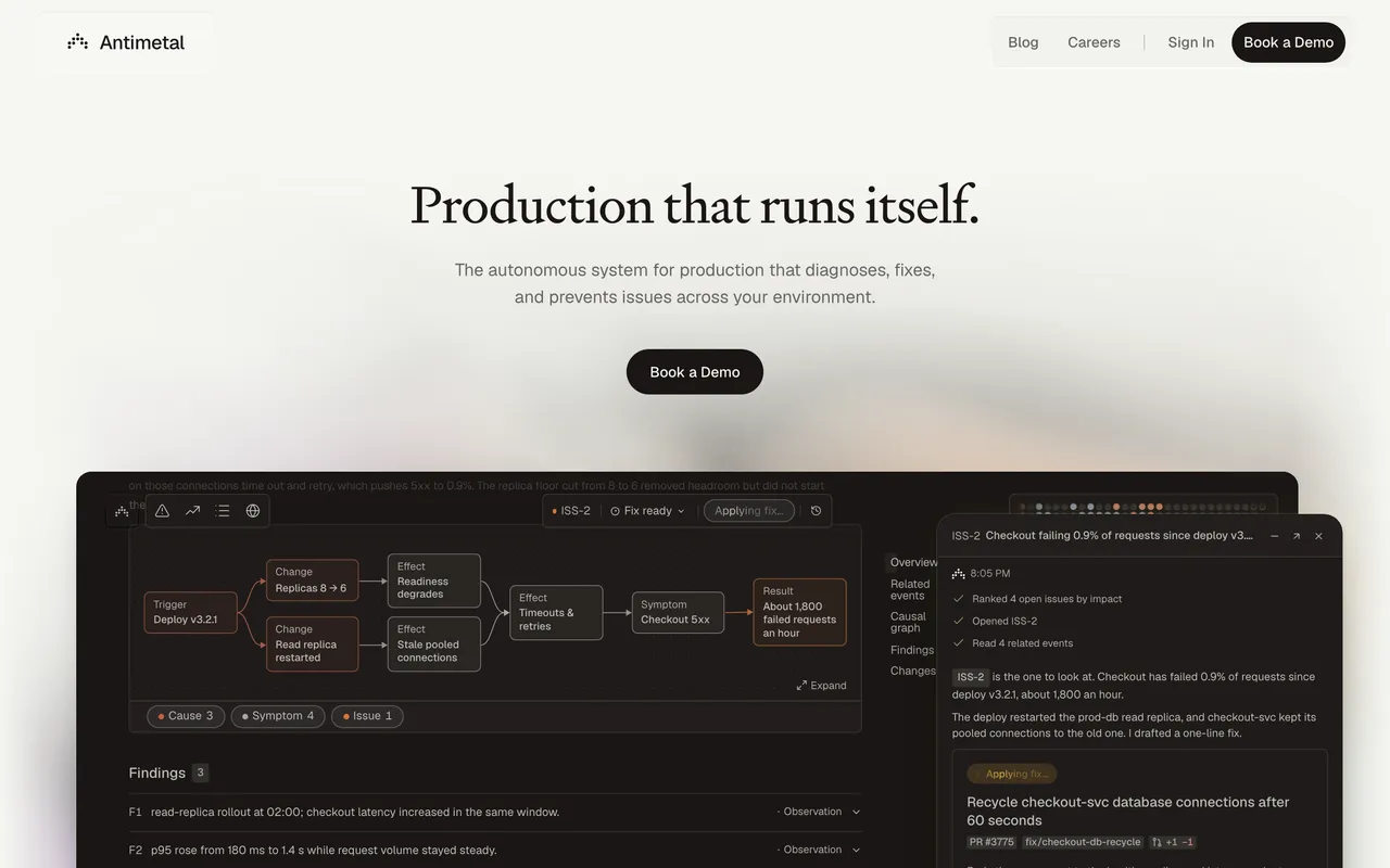 Antimetal website