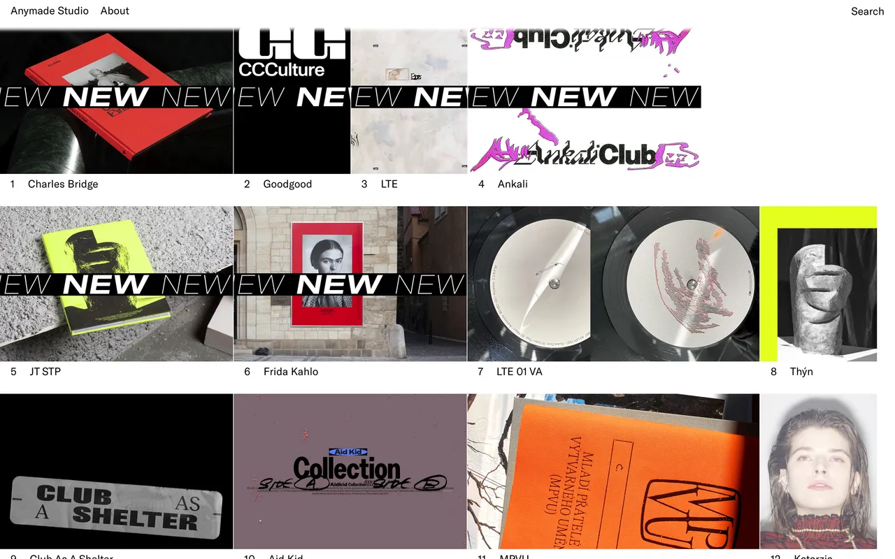 Anymade Studio website