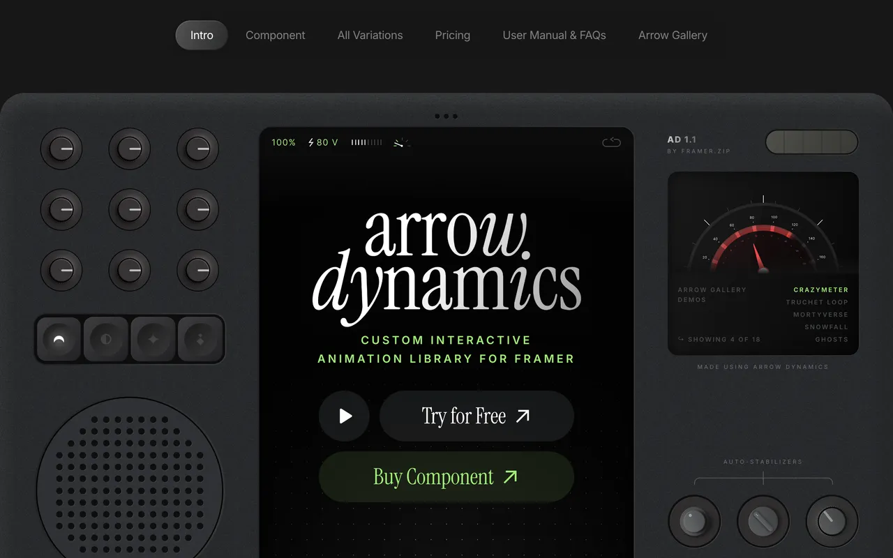 Arrow Dynamics website