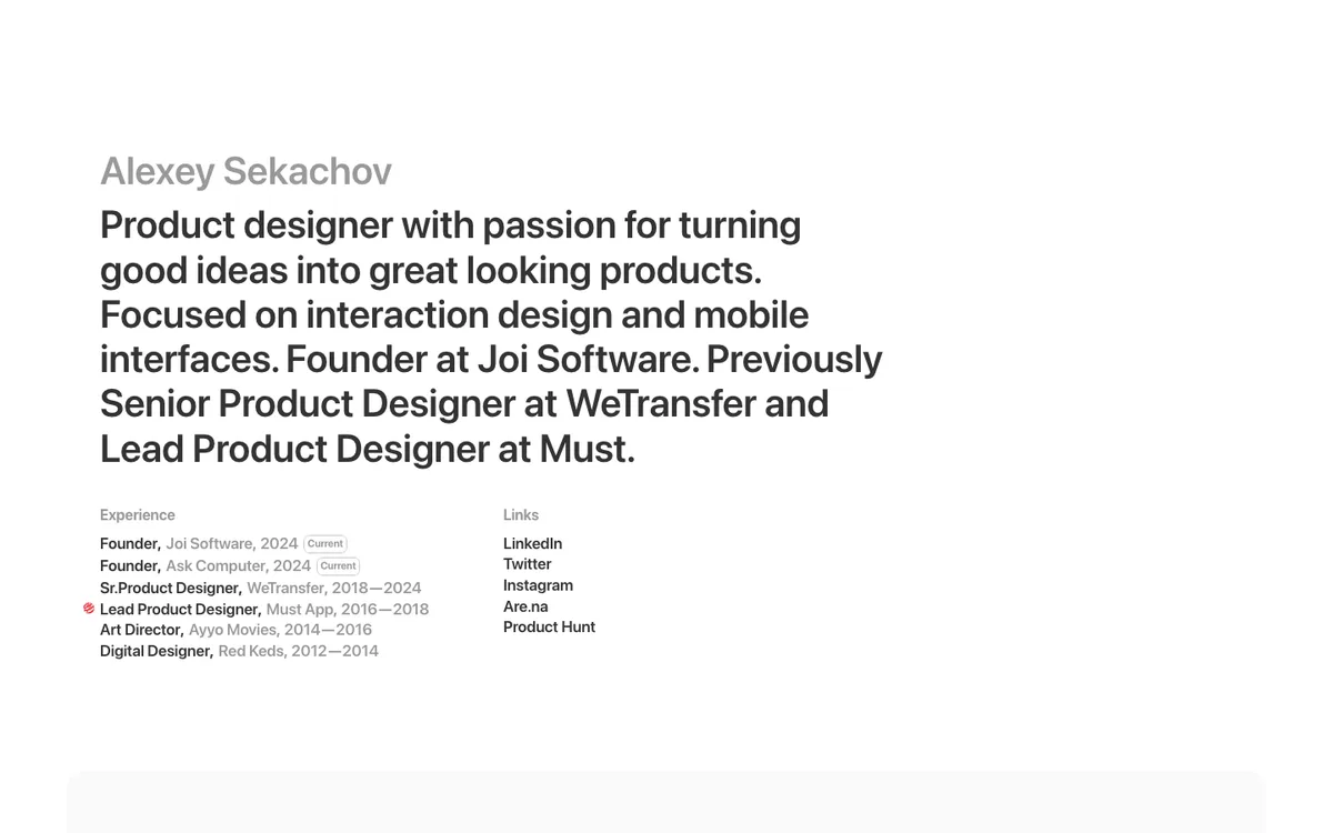 Alexey Sekachov website