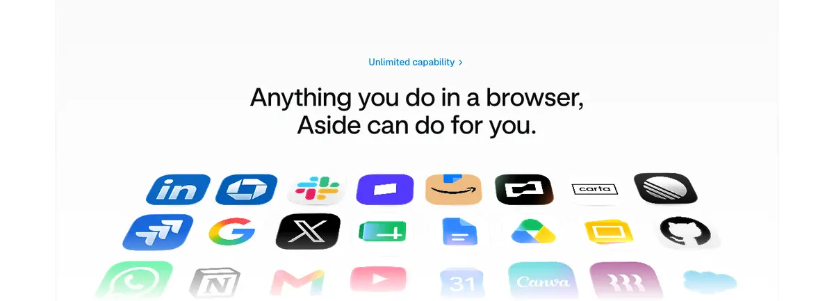 Features section of Aside