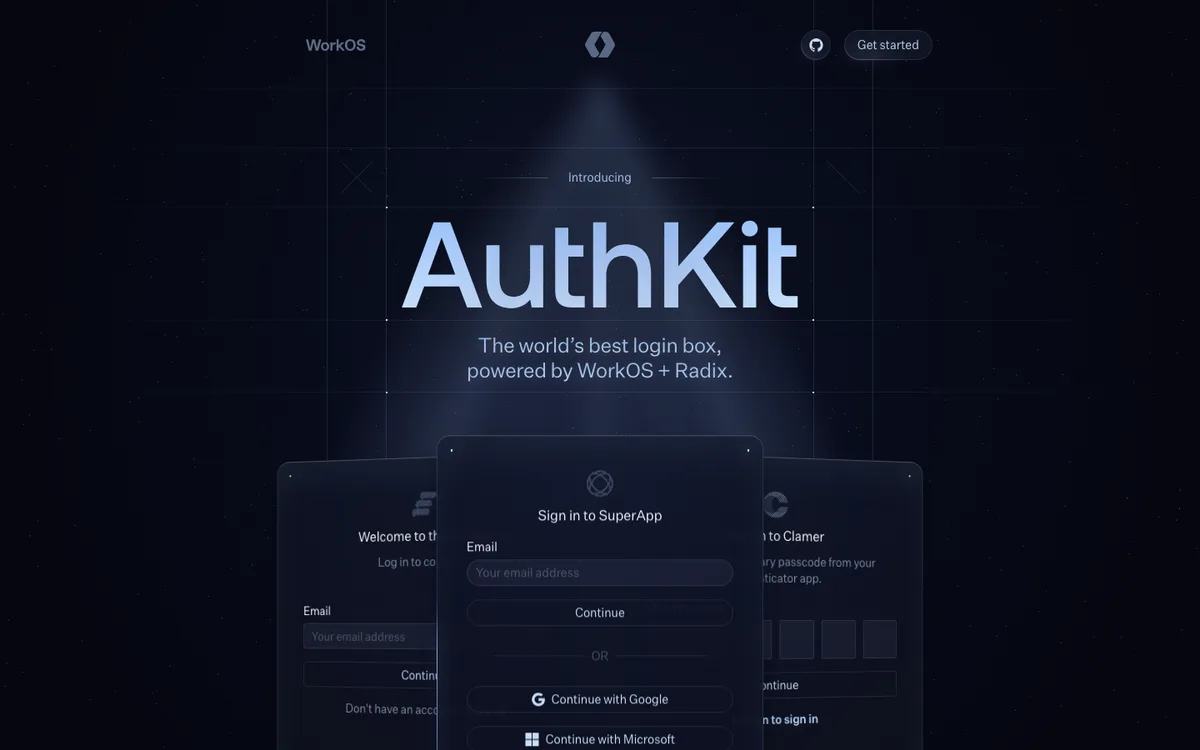 AuthKit by WorkOS website