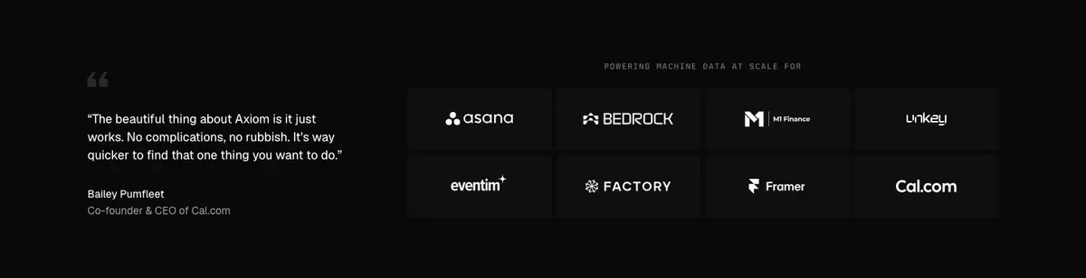 Logos section of Axiom