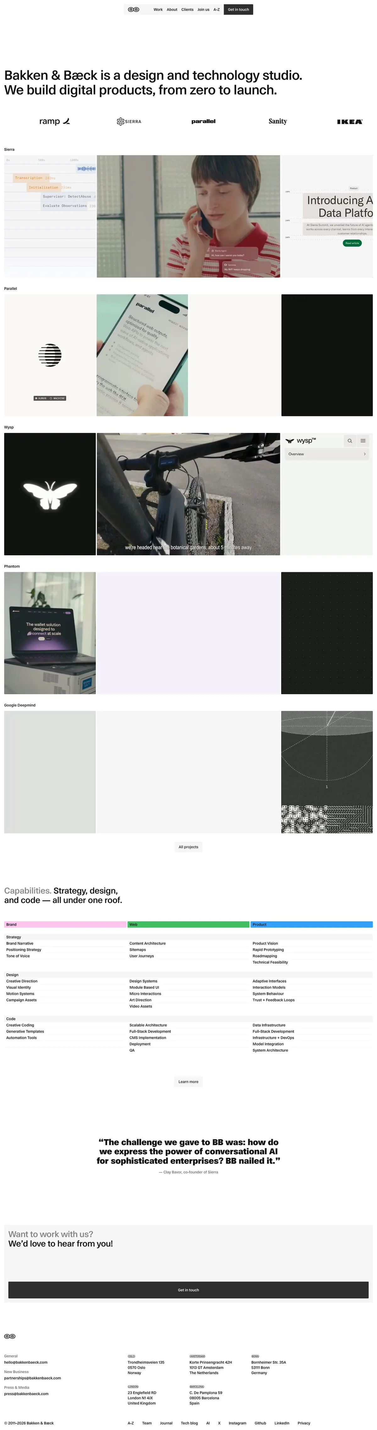 Full-page screenshot of Bakken & Bæck (bakkenbaeck.com)