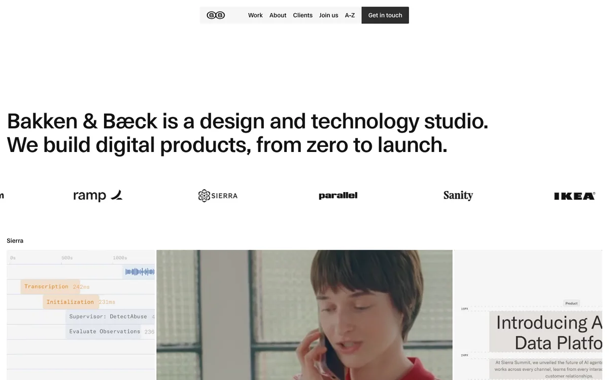 Bakken & Bæck website