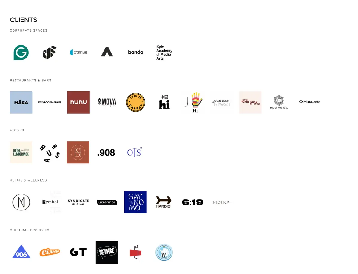 Logos section of balbek bureau