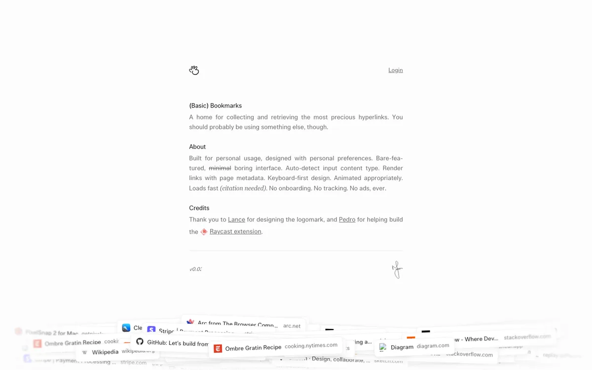 (Basic) Bookmarks website