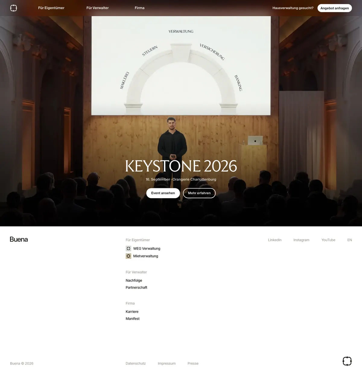Full-page screenshot of Buena (buena.com)
