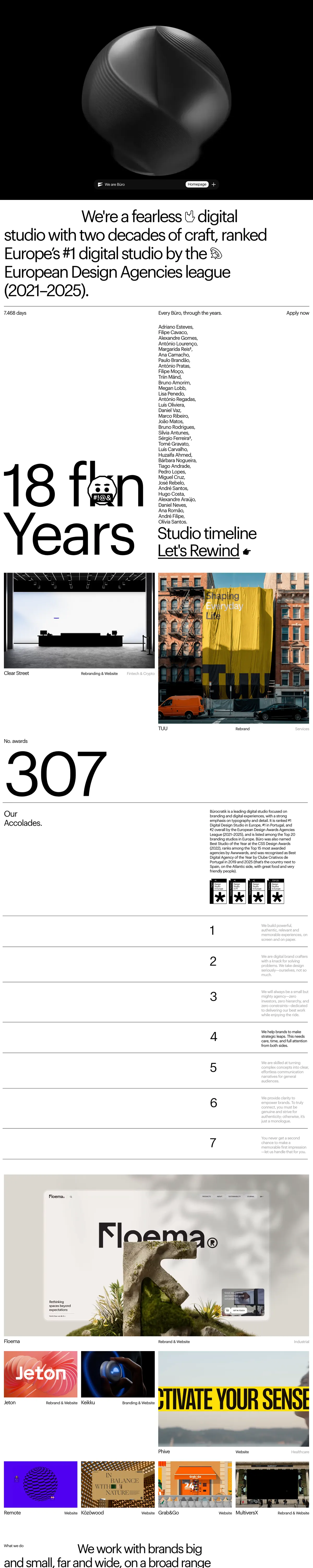 Full-page screenshot of We are Büro (burocratik.com)