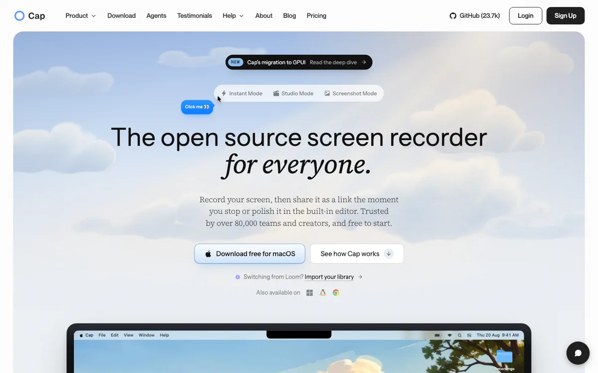 Cap website