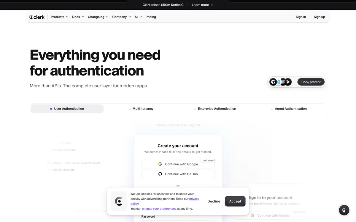 Clerk website