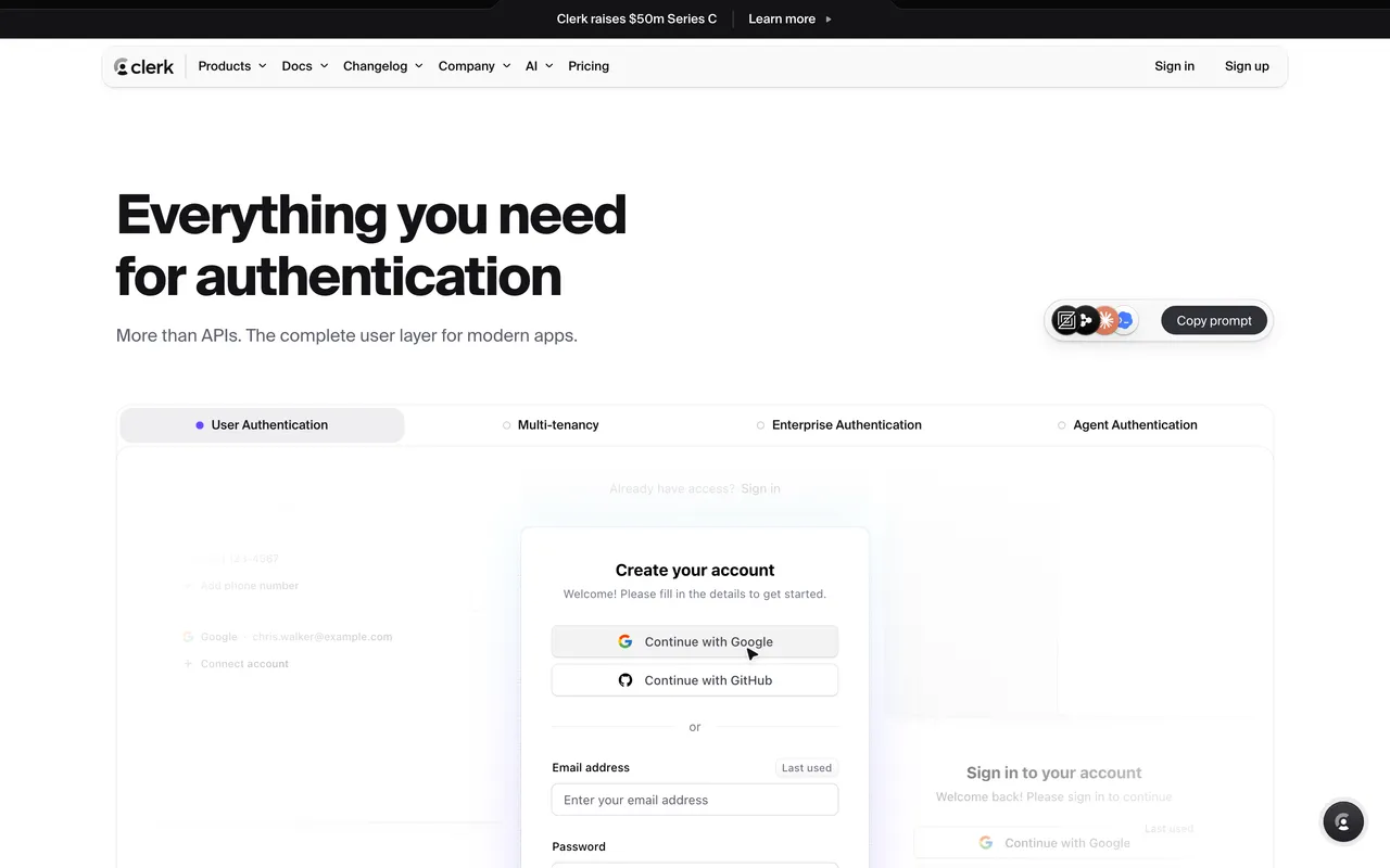 Clerk website
