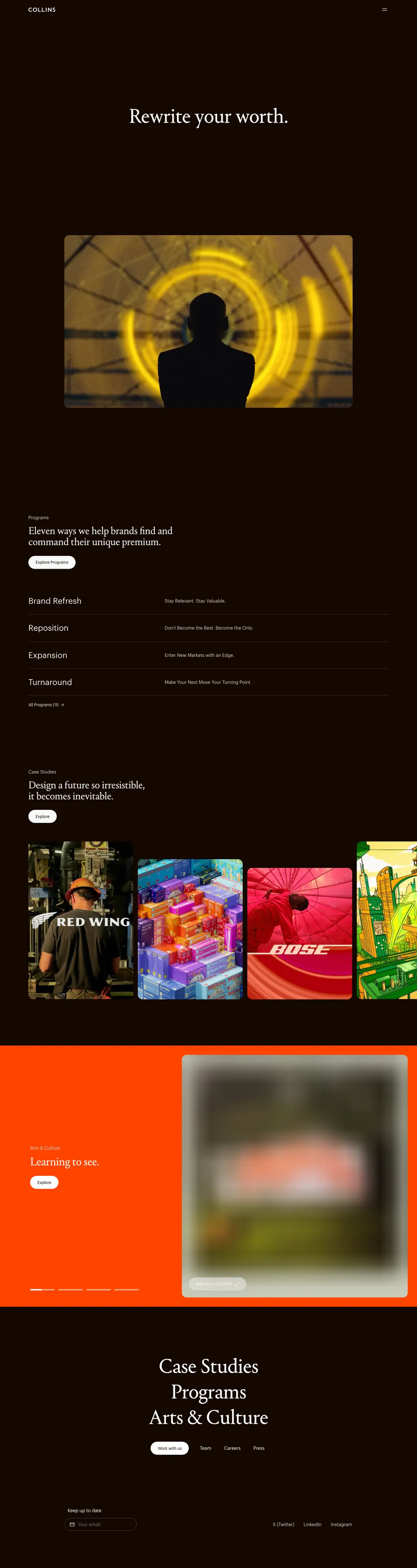 Full-page screenshot of Collins (wearecollins.com)