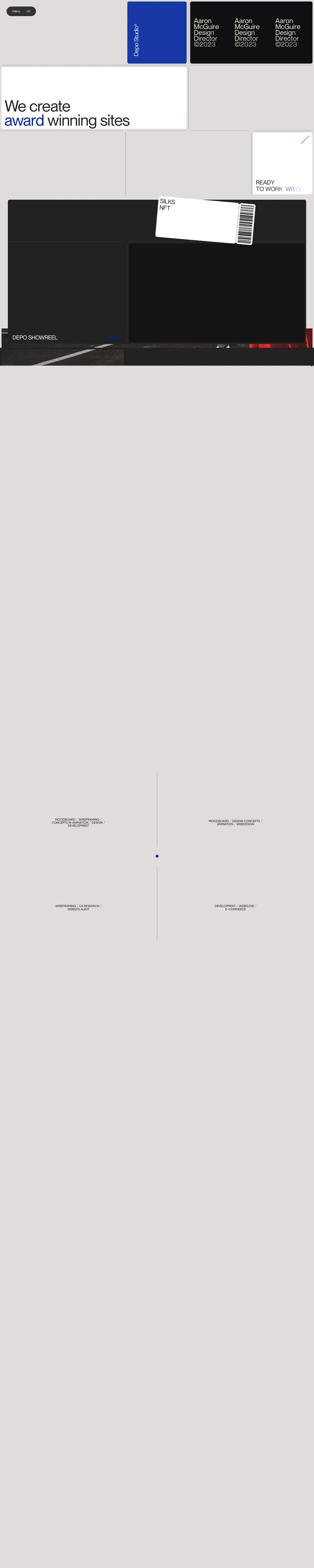Full-page screenshot of Depo Studio (depo.studio)