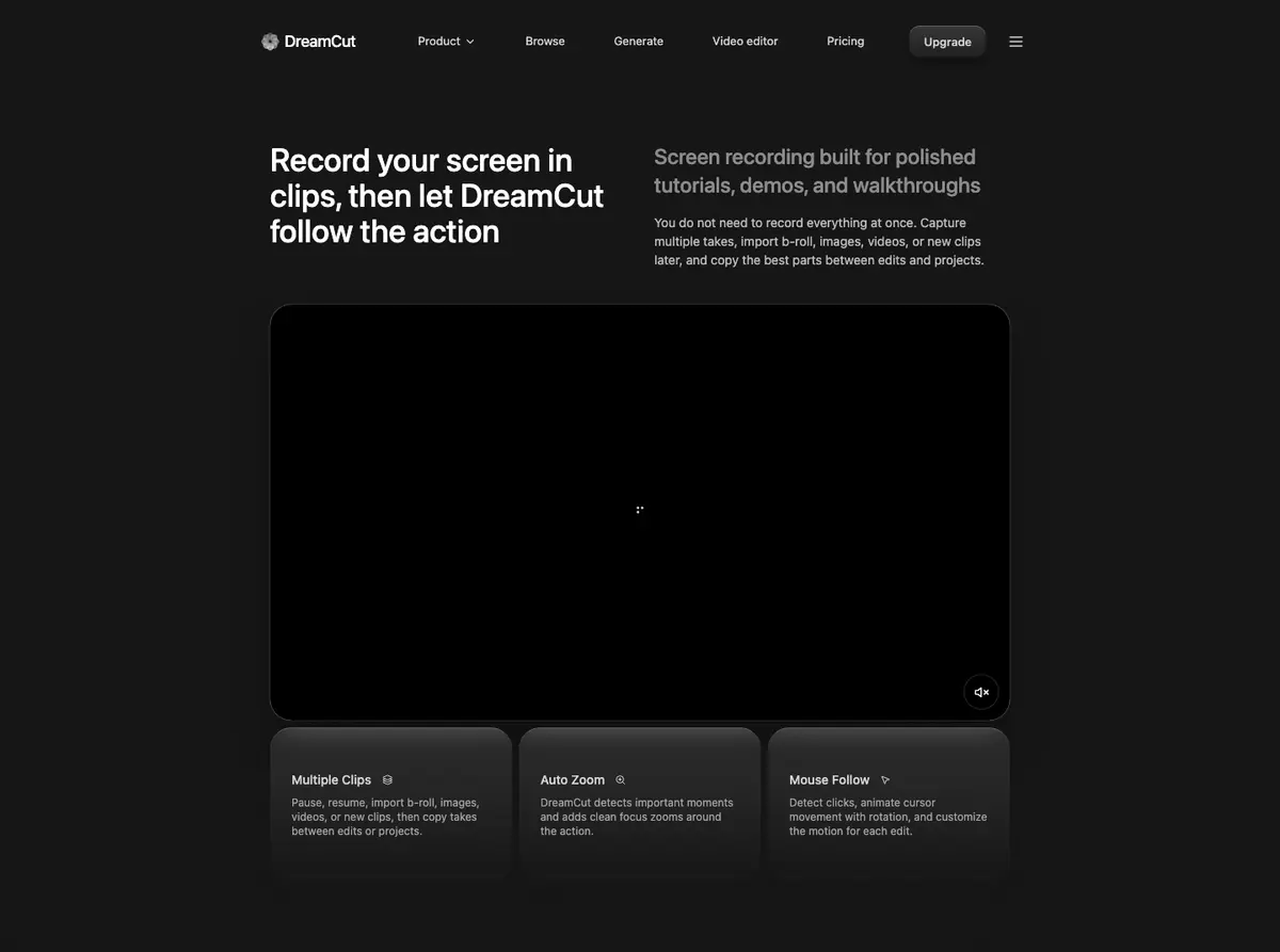 Features section of DreamCut