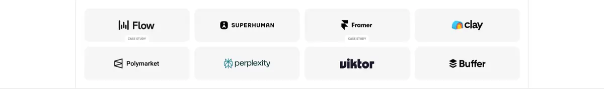 Logos section of Dub.co