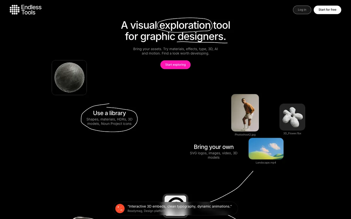Endless Tools website