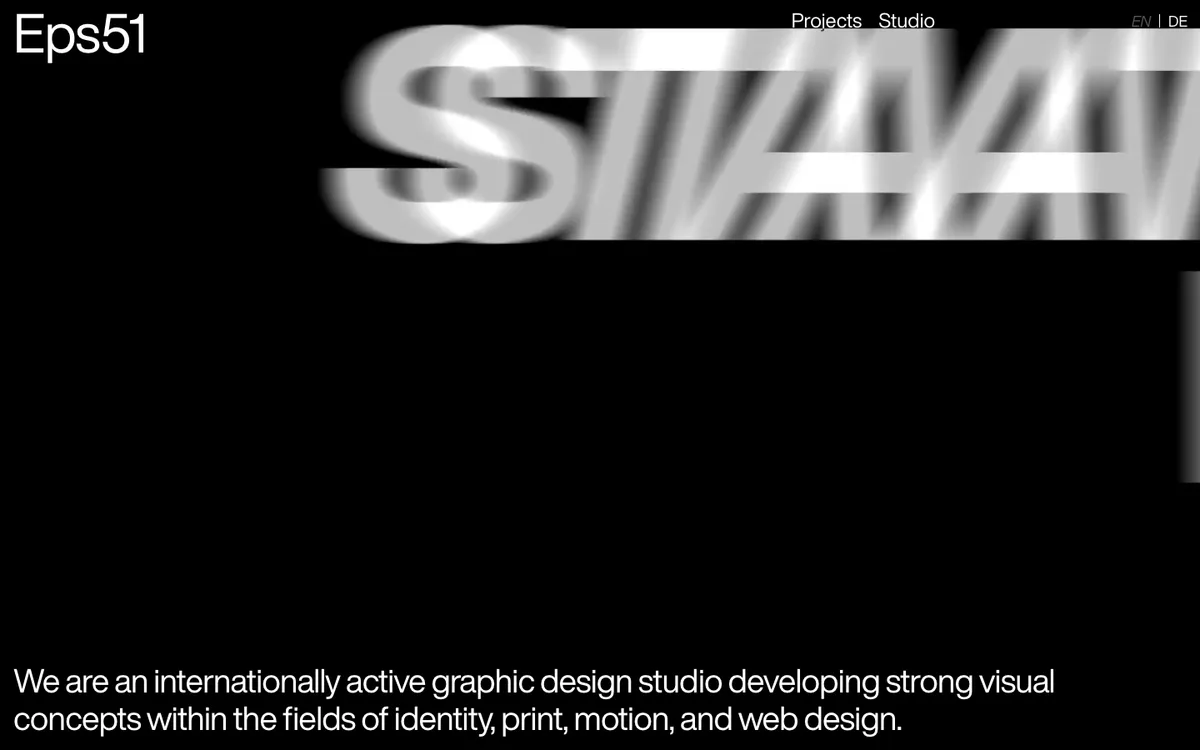 Eps51 graphic design studio website