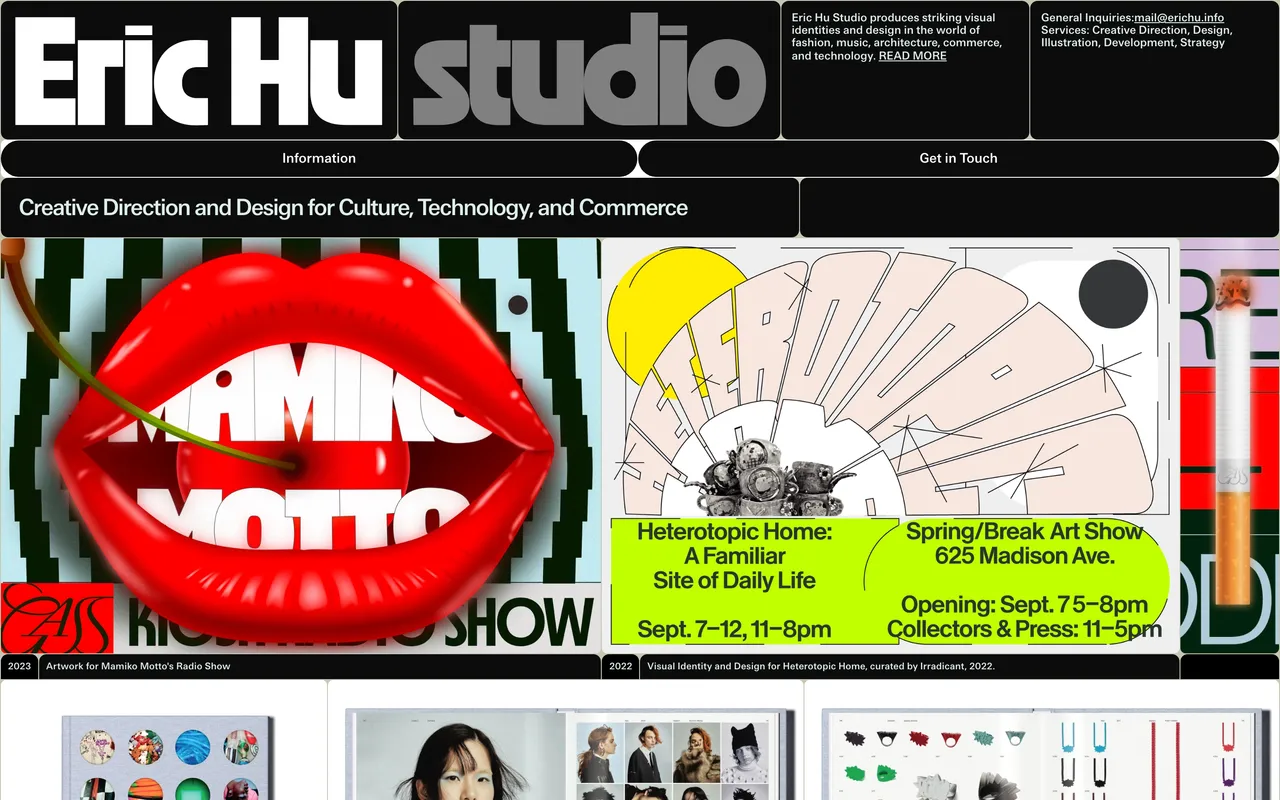 Eric Hu studio website