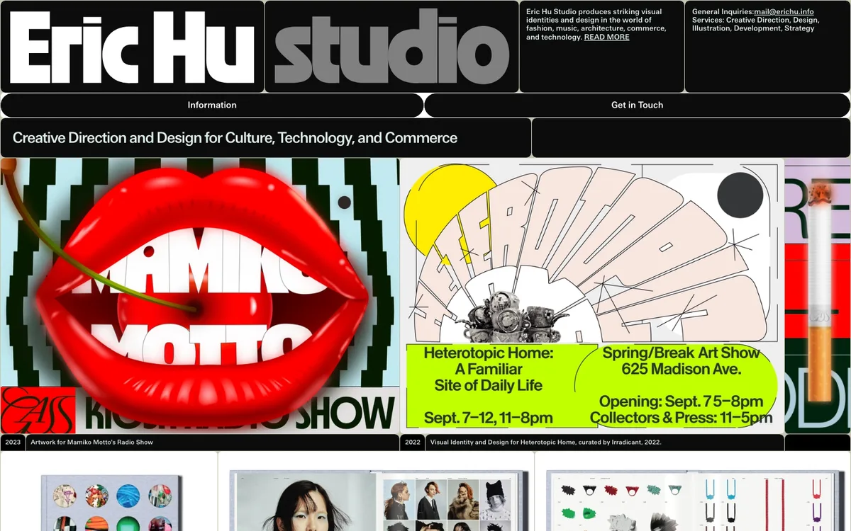 Eric Hu studio website