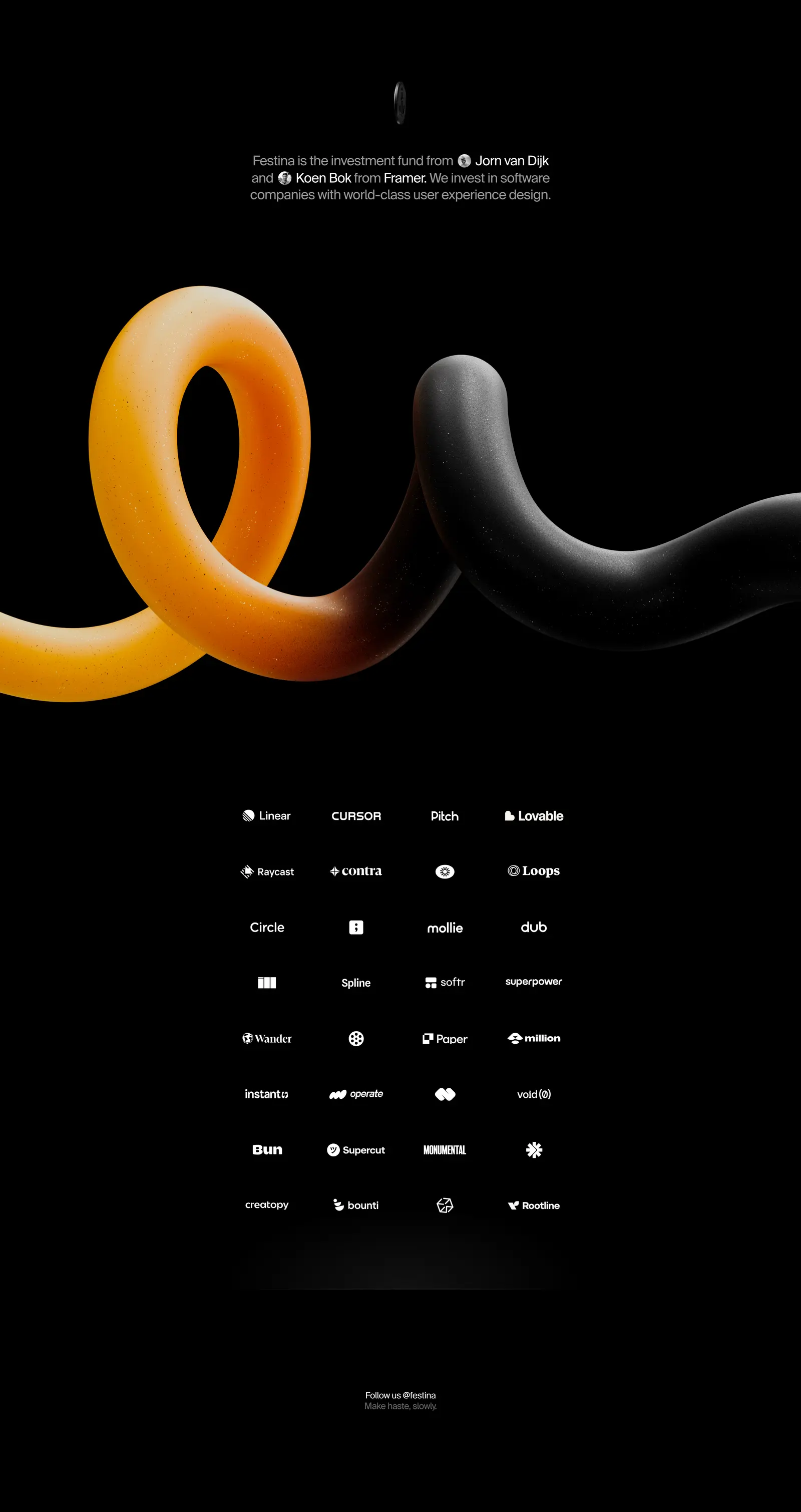 Full-page screenshot of Festina (festina.vc)