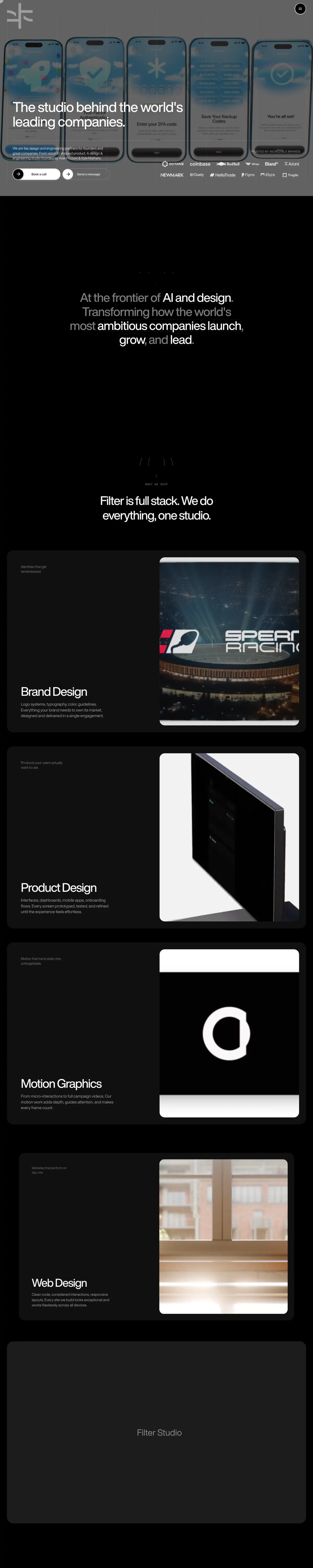 Full-page screenshot of Filter® (filter.im)
