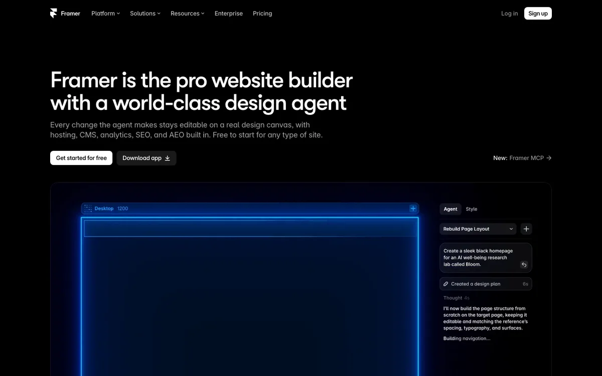 Framer website