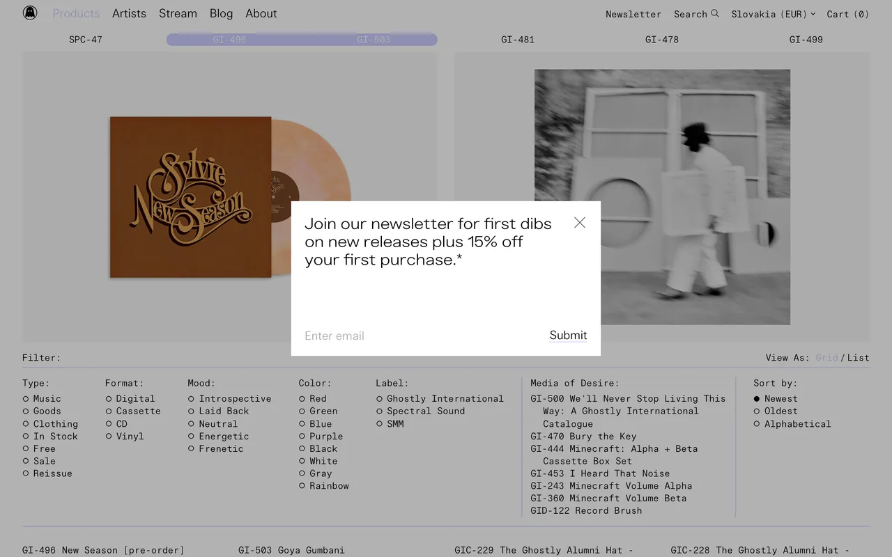 Ghostly International website