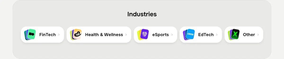 Logos section of Goodface