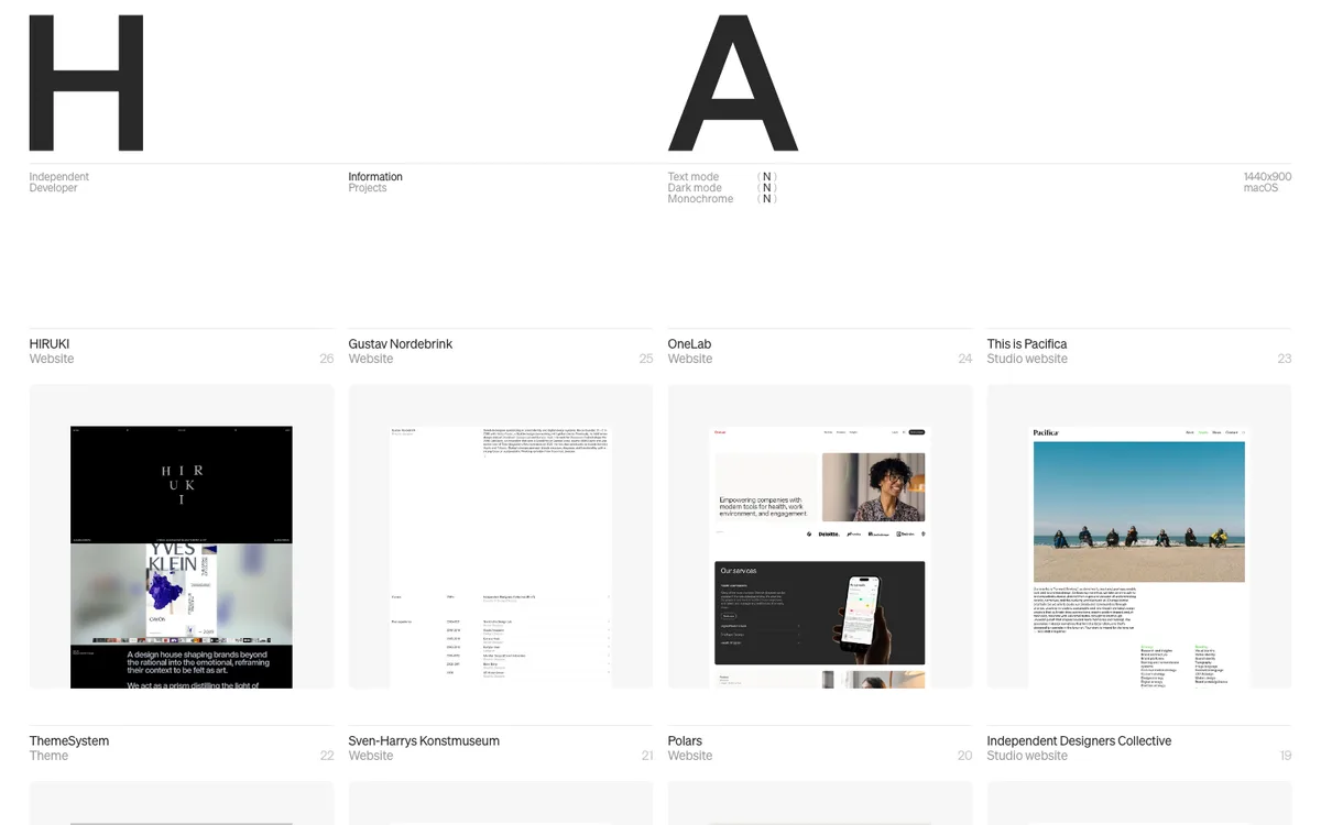 Harry Atkins website