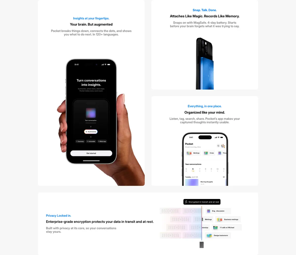 Features section of Pocket