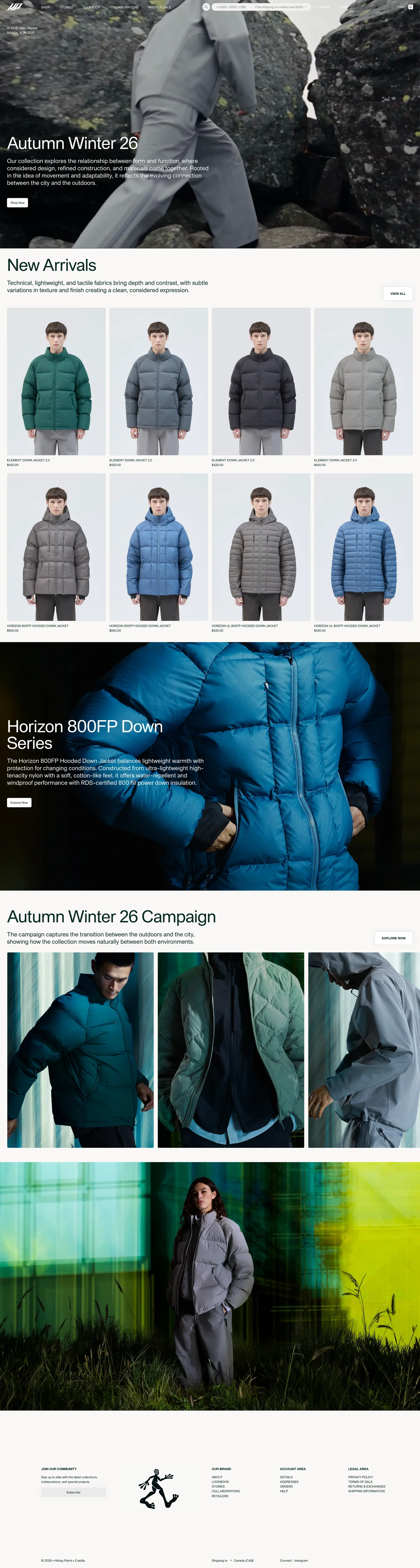 Full-page screenshot of Hiking Patrol (hikingpatrol.com)