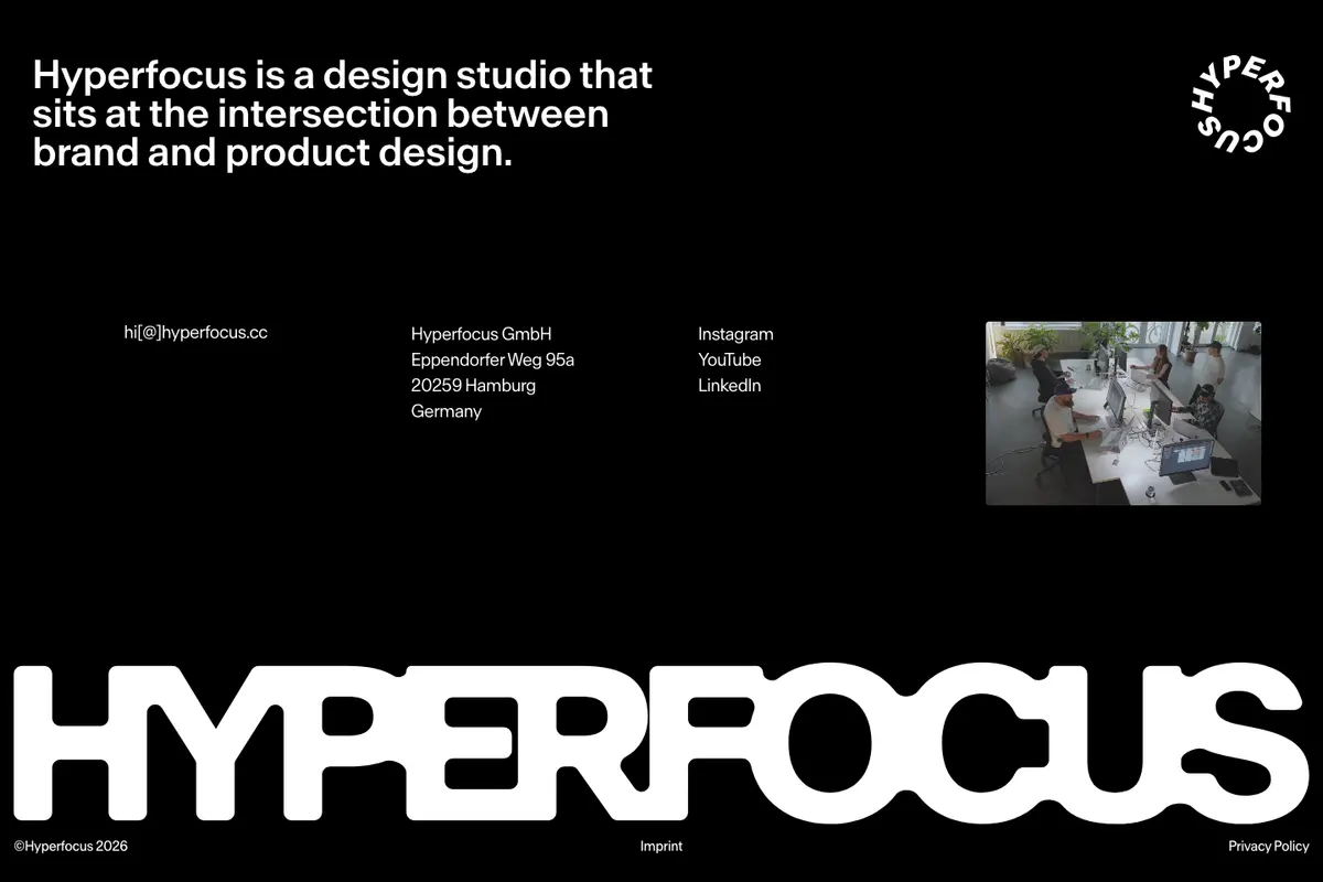 Footer section of Hyperfocus