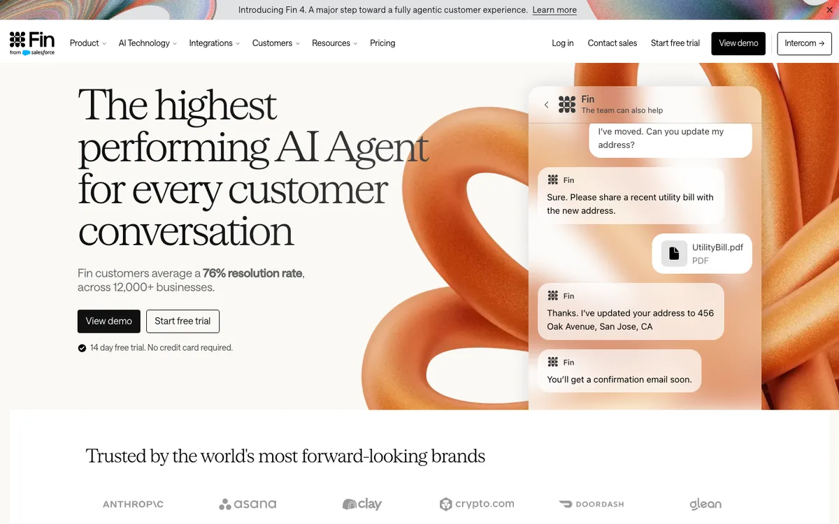 Intercom website