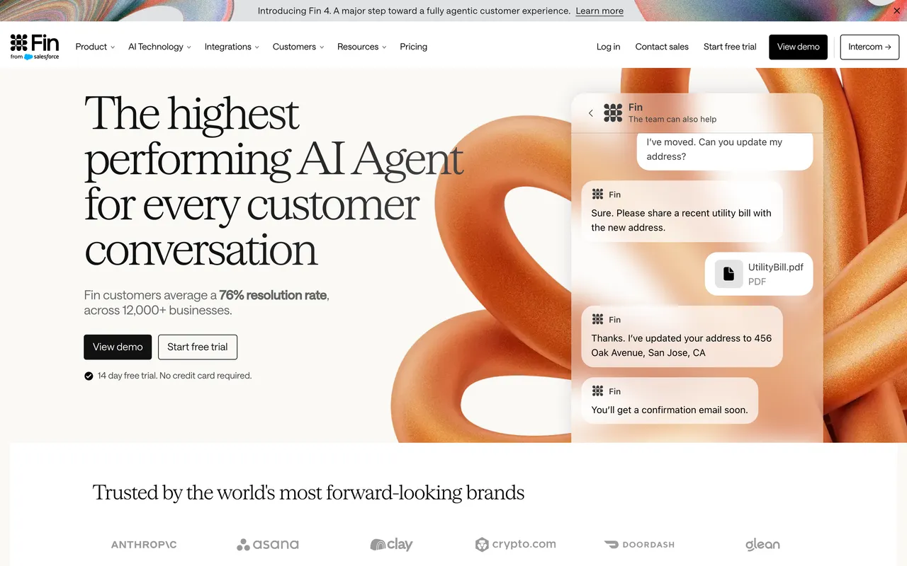 Intercom website