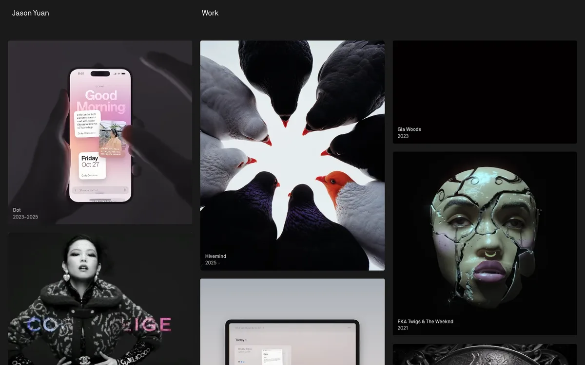 Jason Yuan Design website