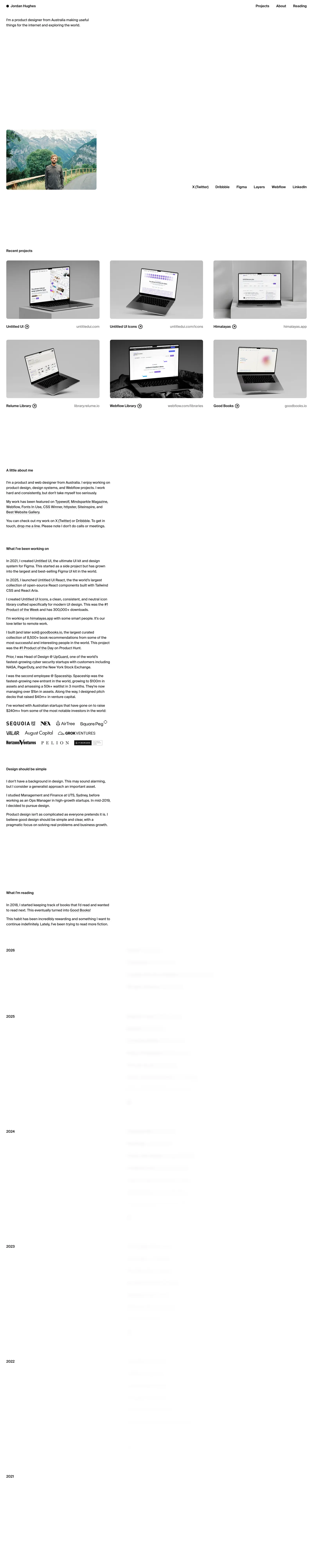 Full-page screenshot of Jordan Hughes (jordanhughes.co)